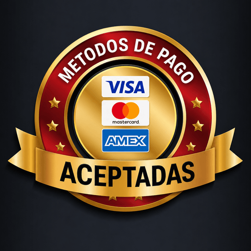 Métodos de pago VISA Mastercard AMEX